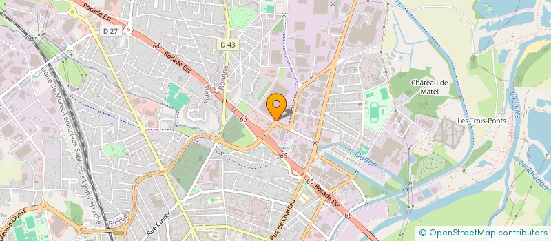 localisation de l'entreprise GENERALE DE TRANSPORT LIABEUF & SAPIN à ROANNE