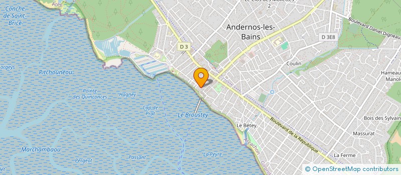 localisation de l'entreprise GENERALE DE TRAVAUX GETRA à ANDERNOS-LES-BAINS