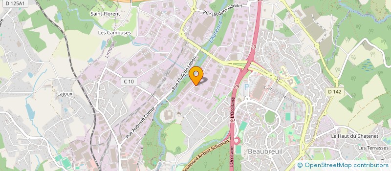 localisation de l'entreprise GENERALE DENTAIRE à LIMOGES