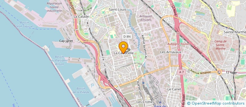 localisation de l'entreprise GENERALE DU BATIMENT à MARSEILLE
