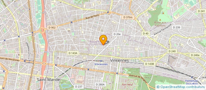 localisation de l'entreprise GENERALE ELECTRIQUE SANIT CHAUF CENTRAL  VINCENNES