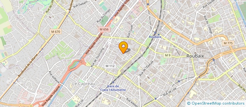 localisation de l'entreprise GENERALE ENTREPRISE DE FERMETURES PRODUCTION EN ABREGE GEF PRODUCTION à ROUBAIX