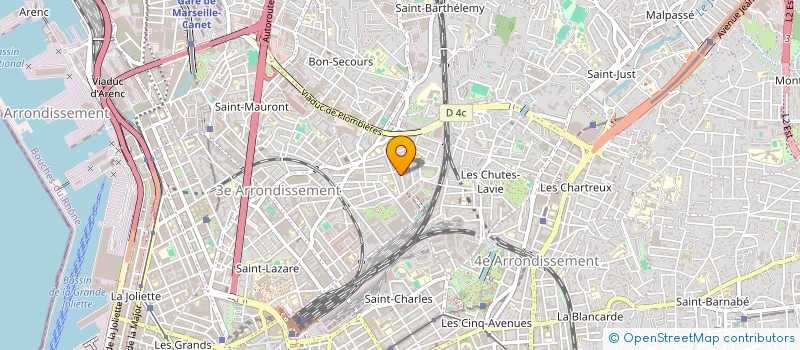 localisation de l'entreprise GENERALE ENVIRONNEMENT NETTOYAGE SERVICE  MARSEILLE