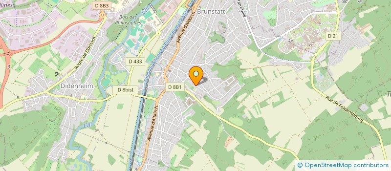 localisation de l'entreprise GENERALE EQUIPEMENTS NEGOCE INDUSTRIEL ACIERS LAMINES  BRUNSTATT-DIDENHEIM