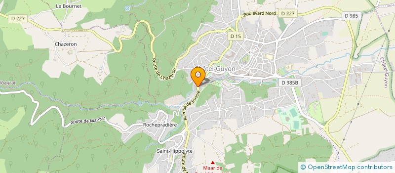 localisation de l'entreprise GENERALE HOTELIERE D AUVERGNE  CHATEL-GUYON