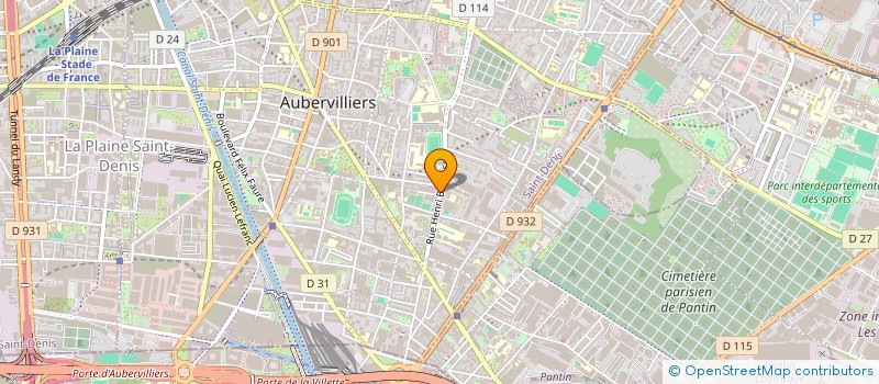 localisation de l'entreprise GENERALE PROTECTION SECURITE  AUBERVILLIERS