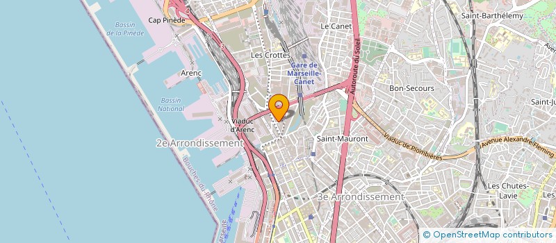 localisation de l'entreprise GENERALE TRAVAUX MERIDIONAUX à MARSEILLE