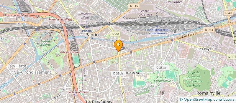 localisation de l'entreprise GENERALI NET CONSTRUCTION  PANTIN