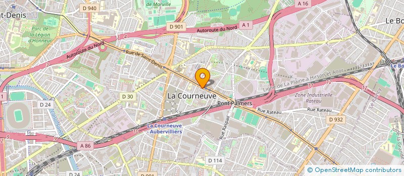 localisation de l'entreprise GENERATION FUTURE à LA COURNEUVE