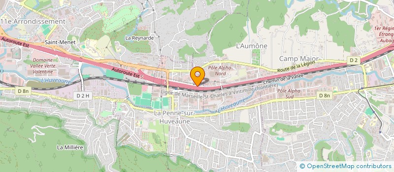 localisation de l'entreprise GENERATION HYPERSPORT  LA PENNE-SUR-HUVEAUNE