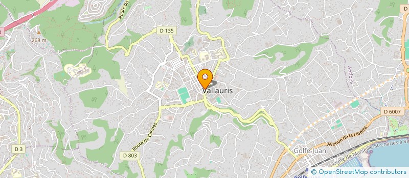 localisation de l'entreprise GENERATION LED à VALLAURIS
