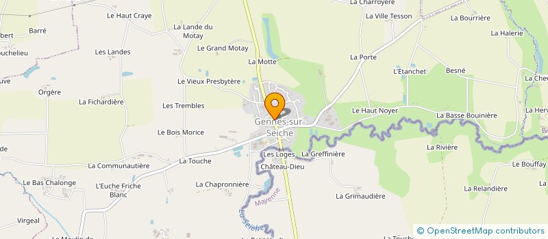 localisation de l'entreprise GENERATION MOUVEMENT CLUB DU 3 AGE - CLUB DE L'AGE D'OR  GENNES-SUR-SEICHE