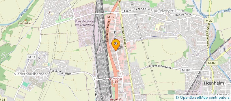 localisation de l'entreprise GENERATION MT  SOUFFELWEYERSHEIM