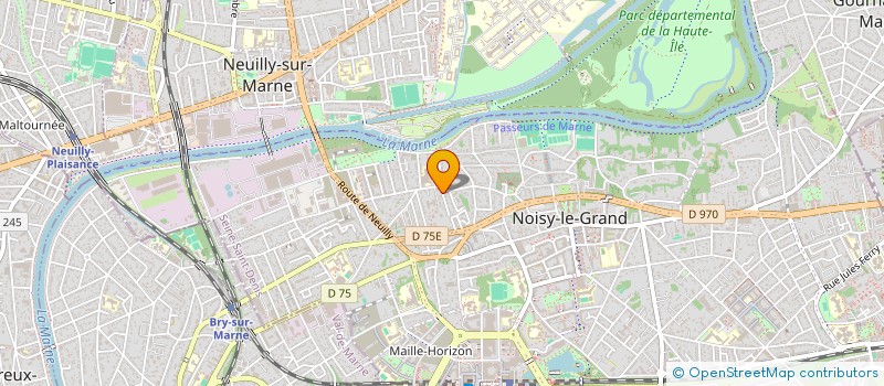 localisation de l'entreprise GENERATION P.A.S.S'SPORTS (PARTAGE ET ACTIONS POUR SPORTIFS SOLIDAIRES)  NOISY-LE-GRAND