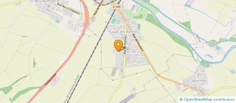 localisation de l'entreprise GENERATIONS MOUVEMENT DES AINES RURAUX DES ARDENNES - CLUB LES GALOPINS DE SAULT LES RETHEL  SAULT-LES-RETHEL