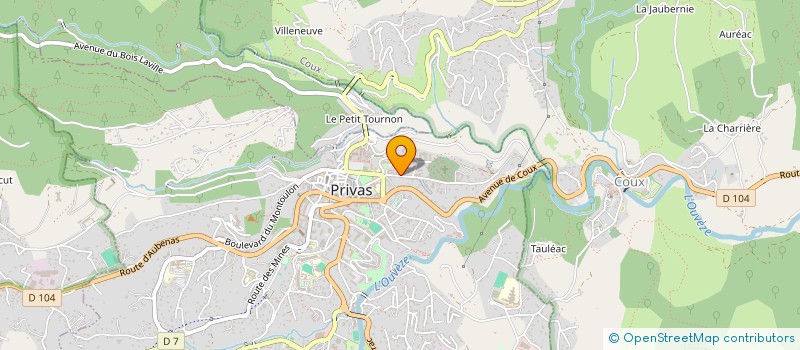 localisation de l'entreprise GENERATIONS MOUVEMENT - LES AINES RURAUX - FEDERATION DE L'ARDECHE à PRIVAS