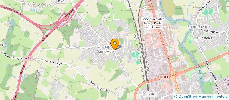 localisation de l'entreprise GENERATIONS MOUVEMENT RETRAITES LA CHAPELLE ST AUBIN  LA CHAPELLE-SAINT-AUBIN