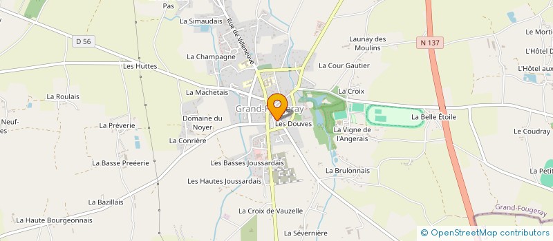 localisation de l'entreprise GENERATIONS MOUVEMENTS LES AINES RURAUX CLUB ARC EN CIEL  GRAND-FOUGERAY