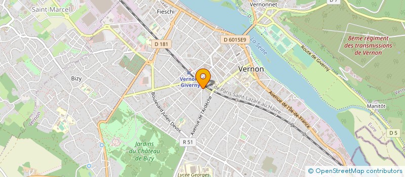 localisation de l'entreprise GENERATIONS VERNON UN NOUVEAU SOUFFLE  VERNON