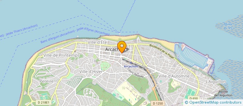 localisation de l'entreprise GENES IS à ARCACHON