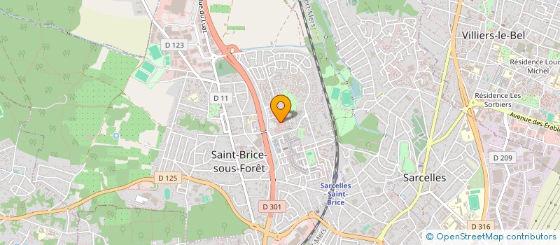 localisation de l'entreprise GENESE DISTRIB à SAINT-BRICE-SOUS-FORET