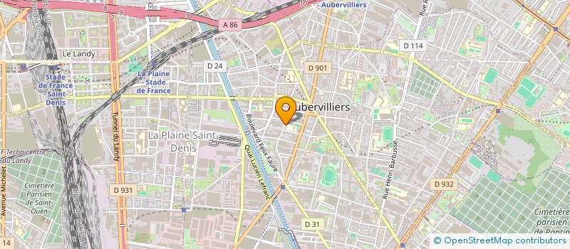 localisation de l'entreprise GENESE TRAITEUR ET RECEPTIONS  AUBERVILLIERS