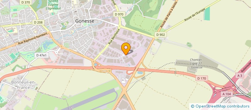 localisation de l'entreprise GENESIA à GONESSE