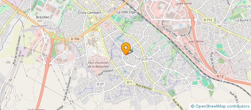 localisation de l'entreprise GENESIS  TREGUEUX