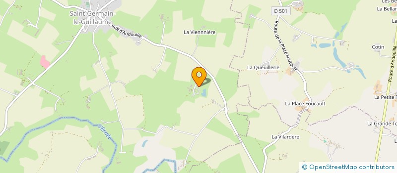 localisation de l'entreprise GENEST TRANSPORTS à SAINT-GERMAIN-LE-GUILLAUME