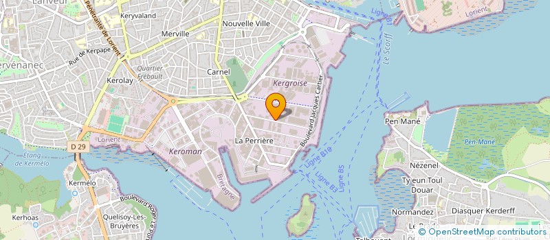 localisation de l'entreprise GENESTOCK à LORIENT