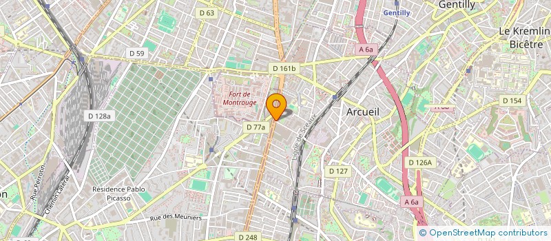 localisation de l'entreprise GENET ET ASSOCIES SOC EXPERT COMPTABLE à ARCUEIL