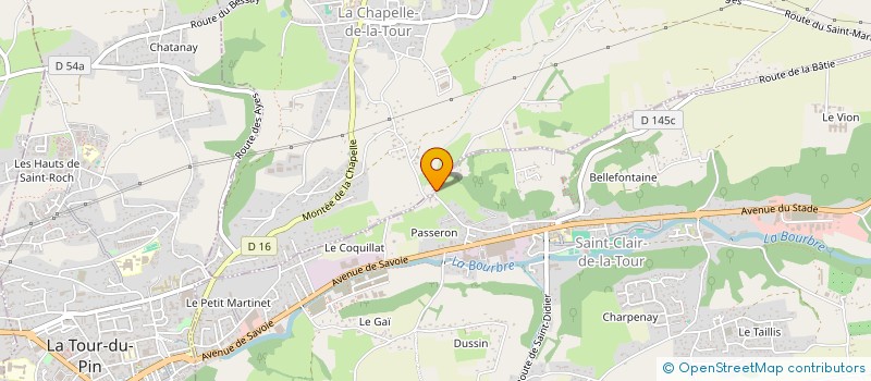localisation de l'entreprise GENET PAYSAGE ELAGAGE  LA CHAPELLE-DE-LA-TOUR