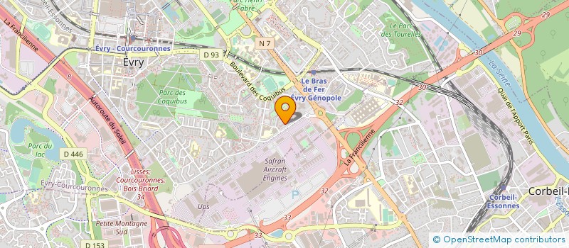 localisation de l'entreprise GENETHON à EVRY-COURCOURONNES