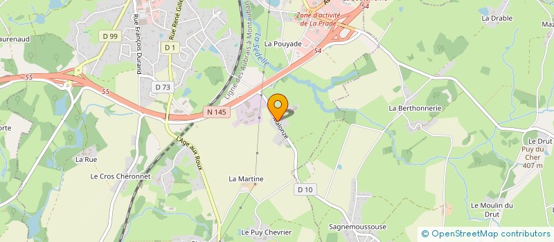 localisation de l'entreprise GENETIQUE VIANDE LIMOUSINE à LA SOUTERRAINE