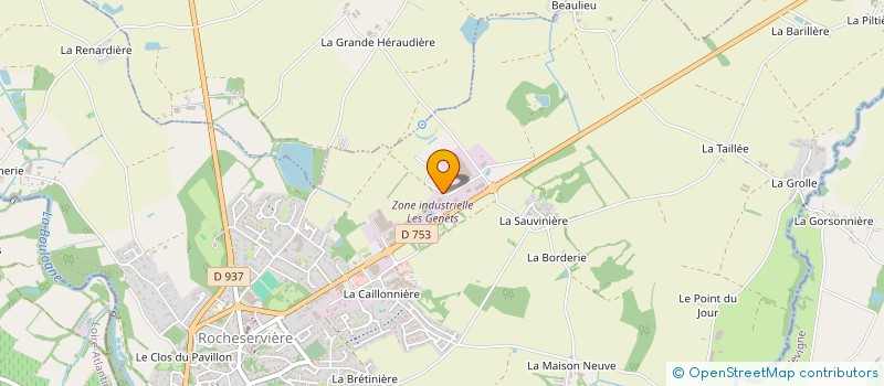 localisation de l'entreprise GENETS-IMMO  ROCHESERVIERE