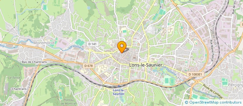 localisation de l'entreprise GENEVAUX D'ARCHITECTURE à LONS-LE-SAUNIER