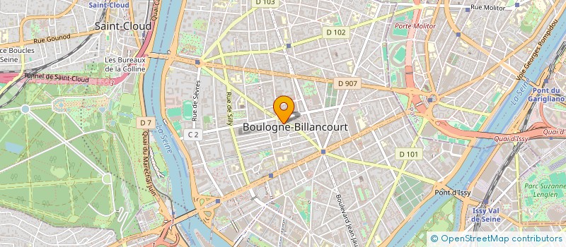 localisation de l'entreprise GENEVE-QUATRE VENTS à BOULOGNE-BILLANCOURT