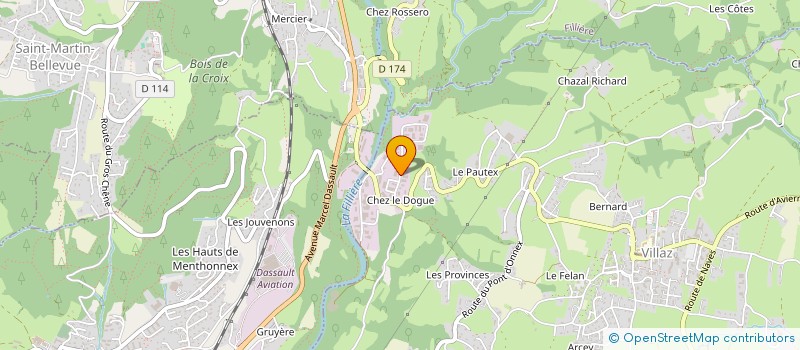localisation de l'entreprise GENEVE SERVICE DES 2 SAVOIES à VILLAZ