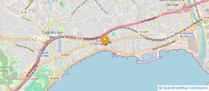 localisation de l'entreprise GENEVIEVE à CAGNES-SUR-MER
