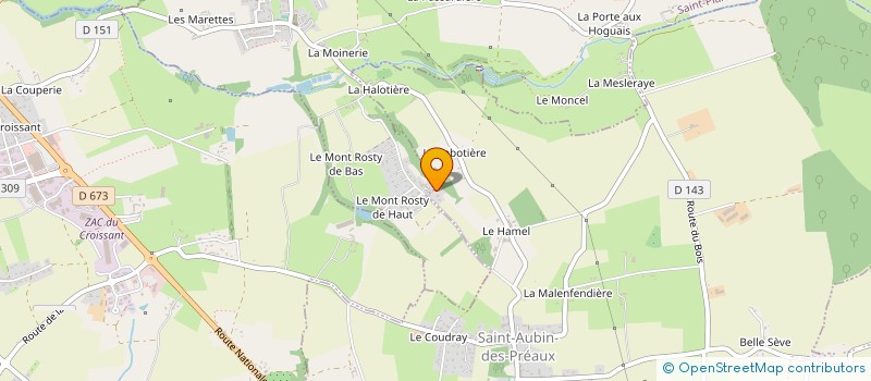 localisation de l'entreprise GENEVIEVE  SAINT-AUBIN-DES-PREAUX