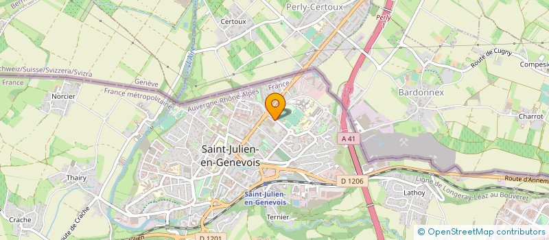 localisation de l'entreprise GENEVOIS DISTRIBUTION à SAINT-JULIEN-EN-GENEVOIS