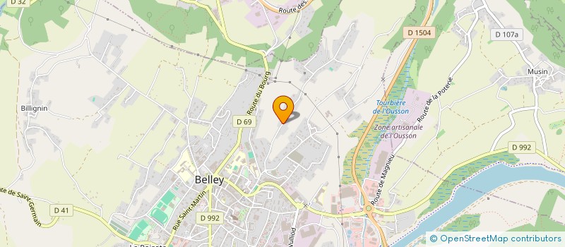 localisation de l'entreprise GENEVREY  BELLEY