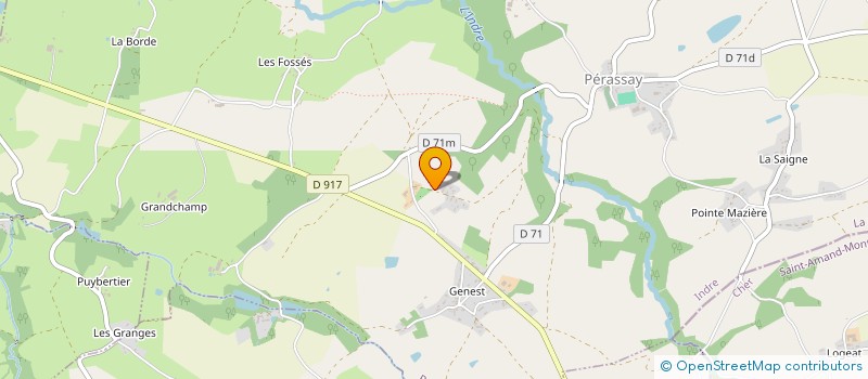 localisation de l'entreprise GENICHON COUVERTURE à PERASSAY