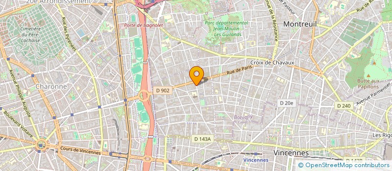 localisation de l'entreprise GENIDIS à MONTREUIL