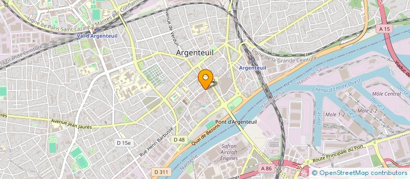 localisation de l'entreprise GENIE CIVIL- CONSTRUCTION - DECORATION  ARGENTEUIL