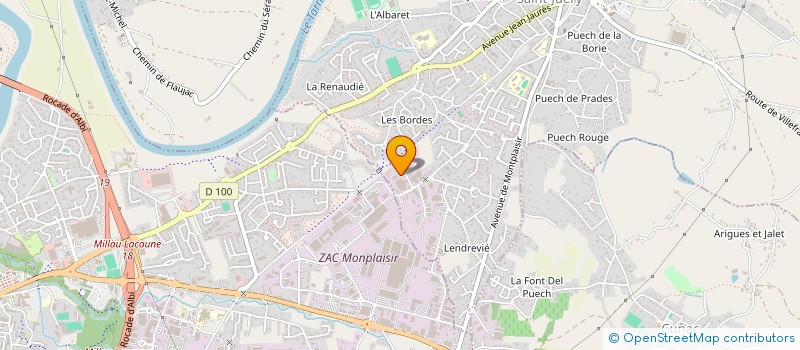 localisation de l'entreprise GENIE CIVIL ET BATIMENT à SAINT-JUERY