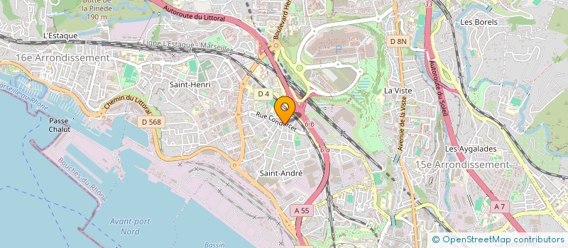 localisation de l'entreprise GENIE CIVIL MERIDIONAL à MARSEILLE