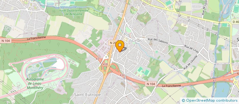 localisation de l'entreprise GENIE CIVIL TELECOMMUNICATION TELEPHONE à LINAS