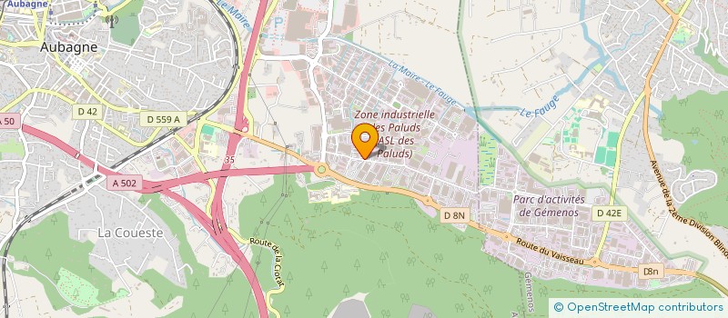 localisation de l'entreprise GENIE CLIMATIQUE AUBAGNAIS  AUBAGNE