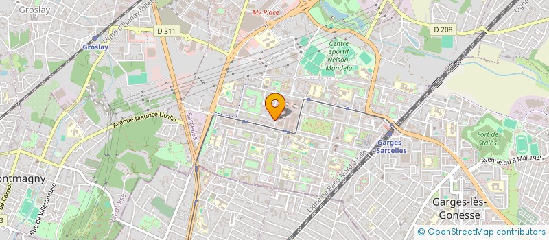 localisation de l'entreprise GENIE CONSTRUCTION à SARCELLES